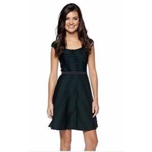 Betsey Johnson Green Fit Flare Dress Cocktail Party Retro 6